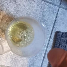 Pee in cup