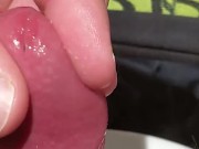 Playing with my Precum on my Leaking Dick