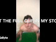 Trans man jerks off in tub full of green slime TEASER. Full clip in store