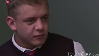Young Josh Stone and Ian Levine turn the sex talk into a mutual masturbation