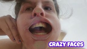 Squished Face on Glass Table - Silly Deformed Faces POV
