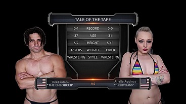 Arielle Aquinas vs Rick Fantana Mixed Wrestling