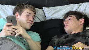 Facialized twink Ralph Diaz has ass licked before breeding