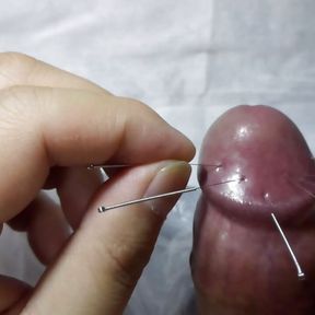 CBT needling penis