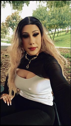 Sitting in the park, enjoying the day