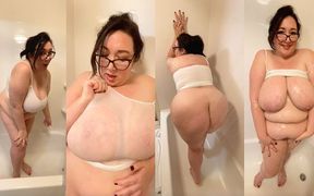 Busty BBW Milf Wet T Shirt Shower