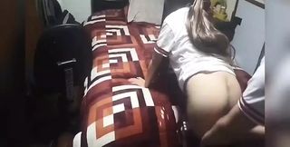 Mexican Student in Her Room After School! They Meet to Do Homework and He Fucks His Companion! 18-year-old Birthdays Are Very Wh