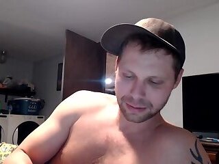Taking a Shower After Cumming on Chest