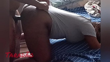 Socando gostoso na buceta peluda da minha preta