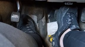 FAT feet driving a messy car