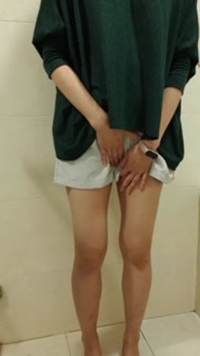 Desperate Shorts Wetting with Moaning