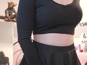 Secret dildo ride on brunette camgirl livestream