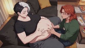 BBW SSBBW Stories #16B: Stuffed Immobile and Still Growing (Animated)