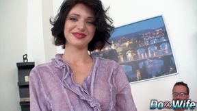 Small Wife Lina Arian Gets Stuffed Right Next to Her Husband