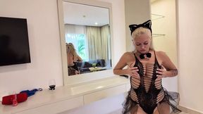 Sexy babe in thot costume gets banged in EVERY orifice Cum in the ass&#x1F351; &mdash;  duh