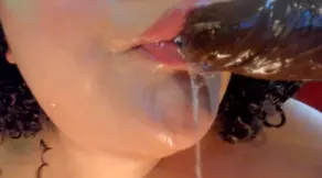 Chubby BBW Sucks Massive Black Cock to Completion