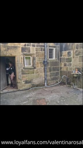 Outdoor sissy punishment