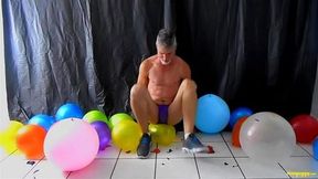Balloon play with horny gay DILF Richard Lennox