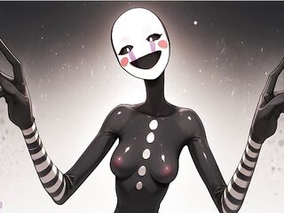 FNAF Manga Hentai - Large Boobs fnaf Puppet Blow Job Anime by eextoon