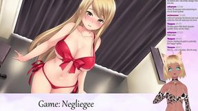 Lewd VTuber Neko seduces in Lingerie for Lesbian Yuri Fun & Big Tits Action