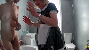 Maid Jane gving Mistress blackberrymilf a showe