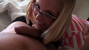 penny pax keeps her glasses on as he fucks the wet out of her pussy