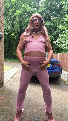 Jaw-dropping moment from &quot;Sexy Crossdresser kellycd2022 in pink outfit and heels&quot;