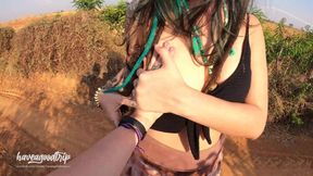 Roadside Ride! Dreadhot Gives a Filthy Blowjob on a Desert Dirt Road