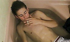 Twinks smoking and anal escapade with his curious partner