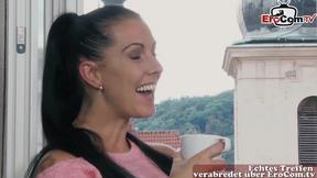 ”EroCom: Skinny brunette milf get ass pumping”