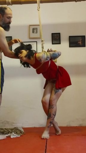 Bound and spanked whore gets a punishment she won't forget