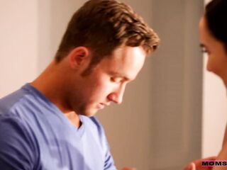 Hot threesome with his stepmom