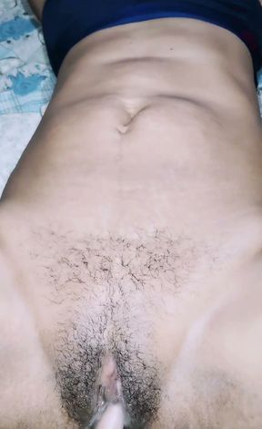Pooja put her hand in wife's pussy and inserted cucumber, pussy and ass exploded