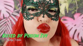 Kissed by Poison Ivy - A lipstick fetish scene featuring: Poison Ivy cosplay, POV kissing, female domination, executrix, glossy lips, and mask fetish - 1080 MP4