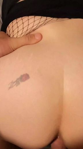Powerful moment from &quot;Fucking an emo milf after a concert. huge cumshot on her ass&quot;