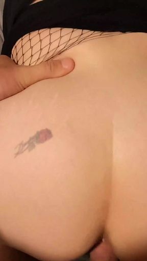 Powerful moment from &quot;Fucking an emo milf after a concert. huge cumshot on her ass&quot;