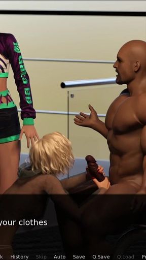 Hotwife #27 - Horny Slut Wife Sucks Huge BBC in the Gym - 3D Cuckold Porn Game