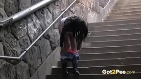 Peeing girls compilation in public 1