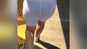 See Through Spandex Shorts Visible Panties