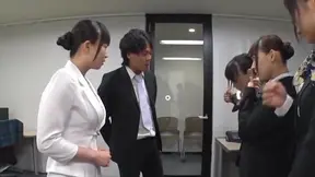 Office Orgy Delight With Seductive Japanese Cuties Kinking Up The Space