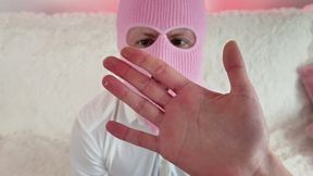 Sweetie girl offering her boyfriend her delicate fingers to bite and tease… wanna watch him nibble?