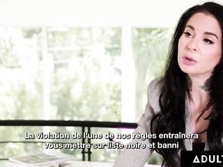 ADULT TIME - Bella Rolland Gives Up Free Use Snatch To Kira Noir During Public ! FRENCH SUBTITLES