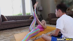 Home yoga gifts personal trainer wild FFM Threesome with sexy Chloe Cherry and her hot milf stepmom Kendra Lust