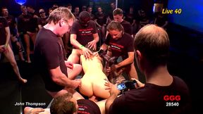 Ggg John Thompson - Elisa and Viktoria Wild Live Gangbang Orgy