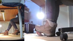 Tanja drains my little friend with her dirty Timberland boots - Cam 3
