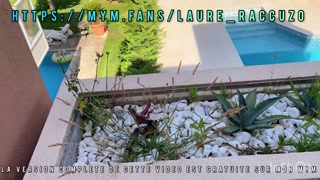 French bikini slut empties a guy's balls on the terrace in full view of the neighbors!