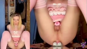 Sissy Bitch Takes Massive Monster Dildos Jessica Bloom Anal Training And Prostate Milking