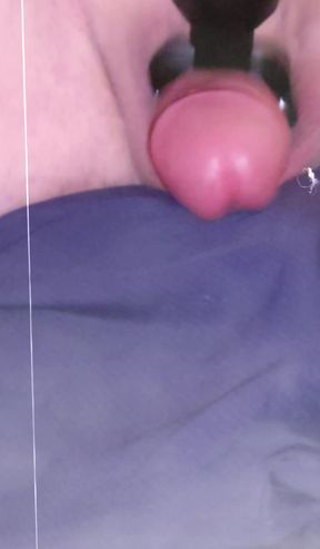 MOANING MASSAGE GUN CUM SHOT