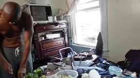 A different view of the chicken I fried in my room with the Portable Electric Stove Tops