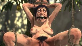 Old Granny Fruit Tree Bondage - Horny & Desperate for Anal